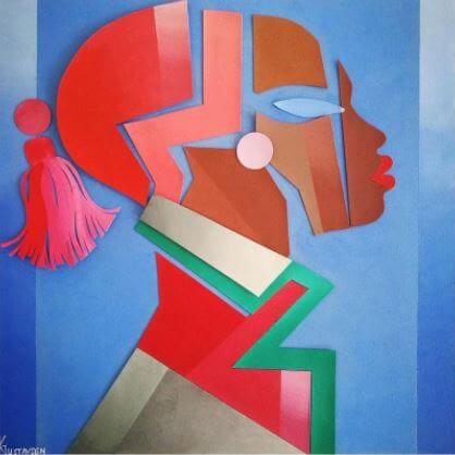 a person on artwork abstrait 3 